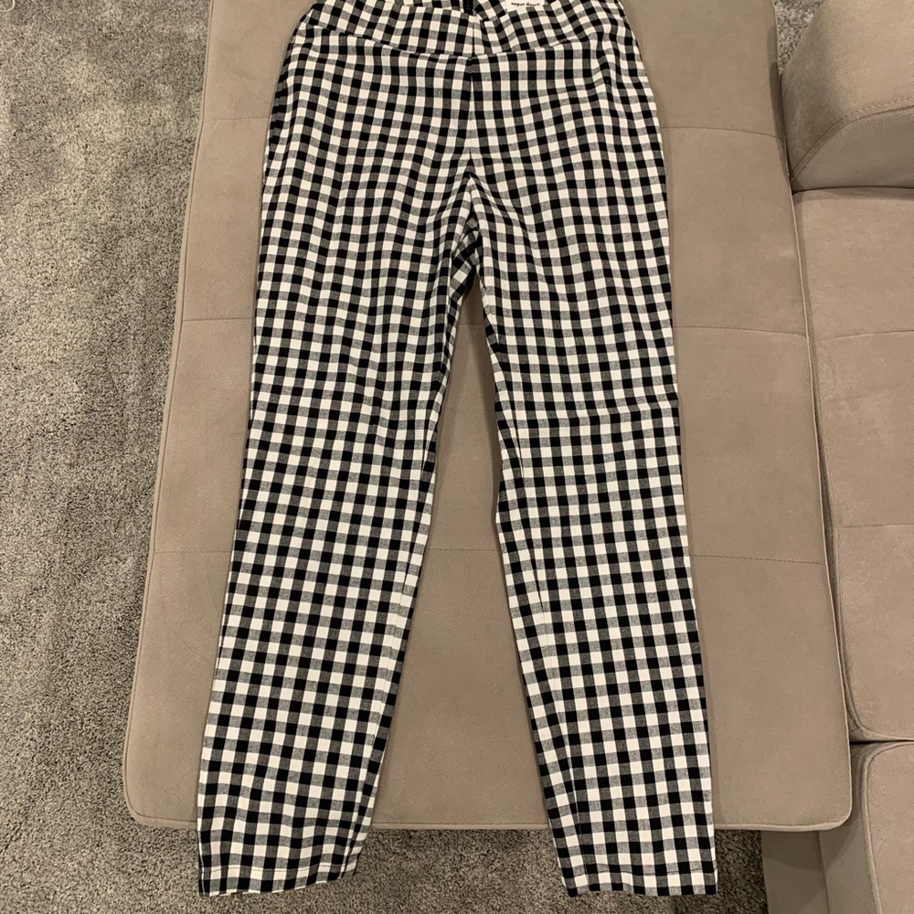 White/Black Checkered Dress Pants